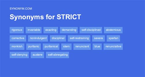 This article is going to be very useful for you because you are in need of the <b>synonym</b> of <b>Strict</b>, and we have made an effort to present it to you in this article. . Synonym for strict